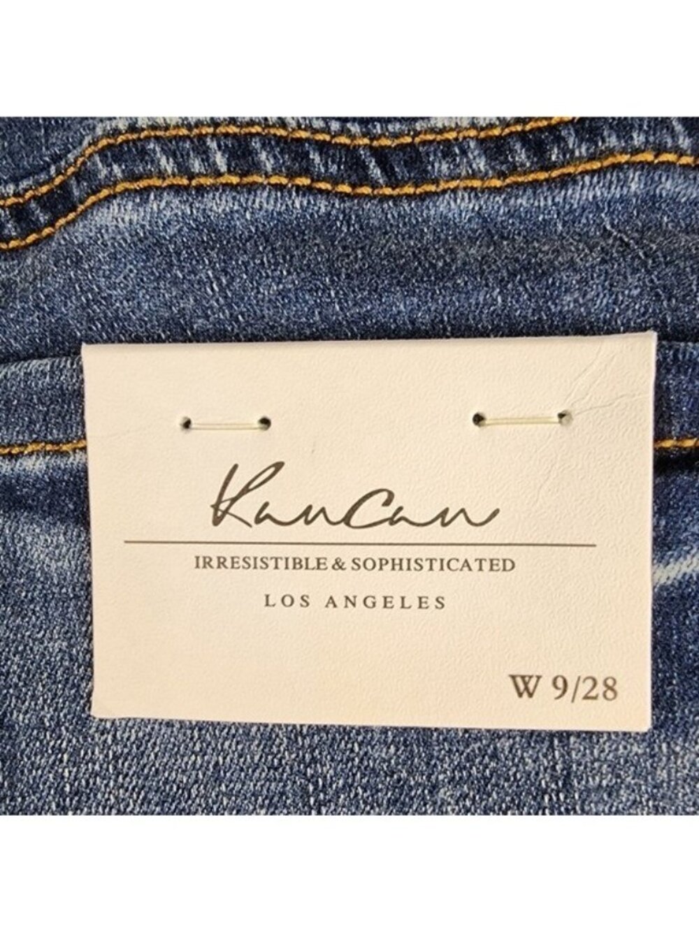 Kancan Jeans Womens 9/28 Mid Rise Skinny Style KC11214D Dark Wash Stretch NWT - Picture 10 of 12